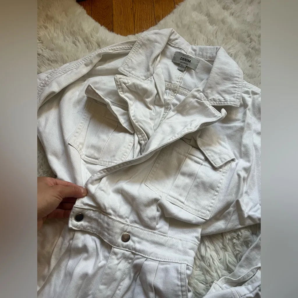 New Look Denim off White Romper / Jumpsuit size 8 - Image 4