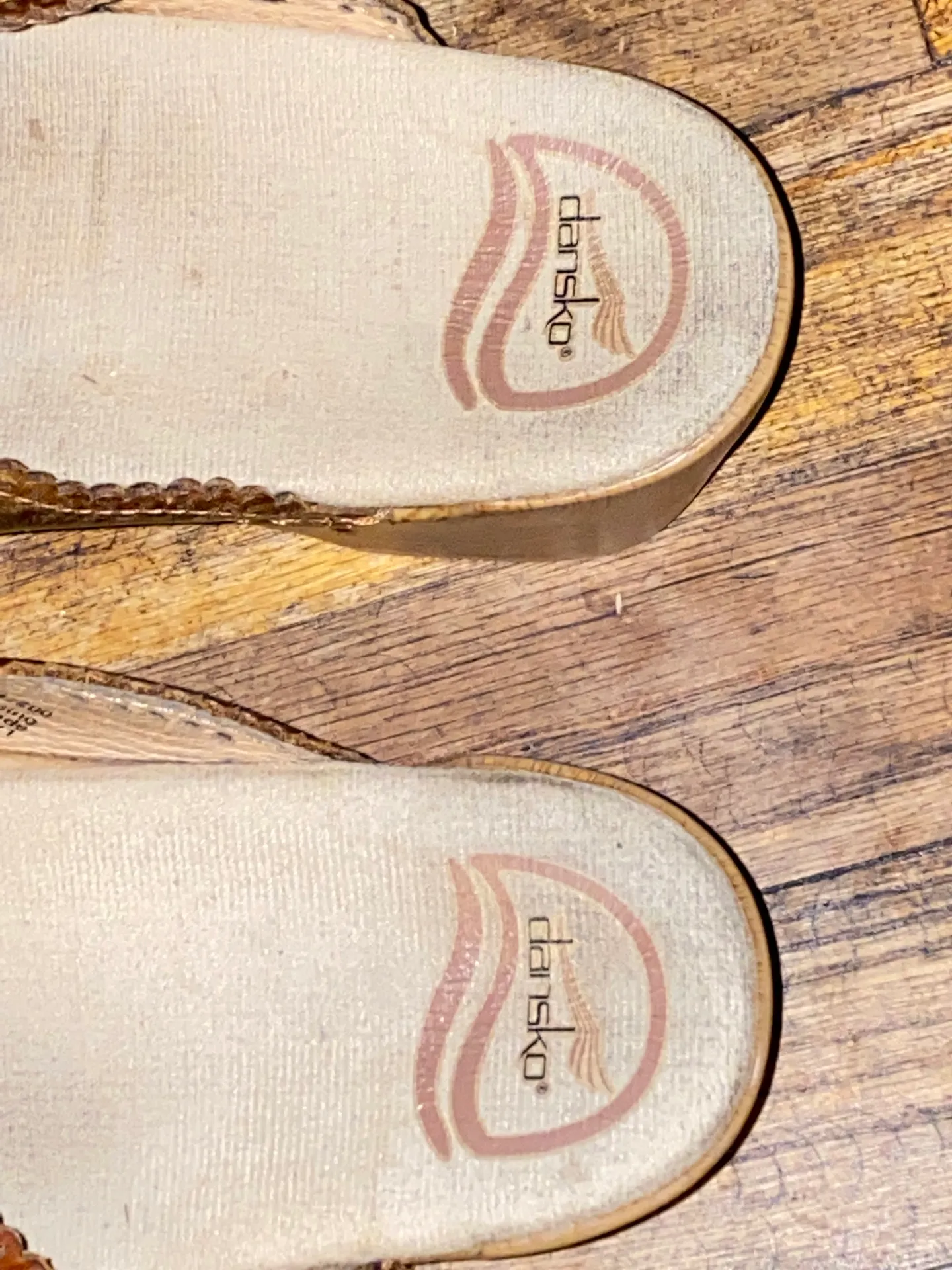 Dansko Skylar Laser Cut Out Brown Leather Mules Clogs - Image 7