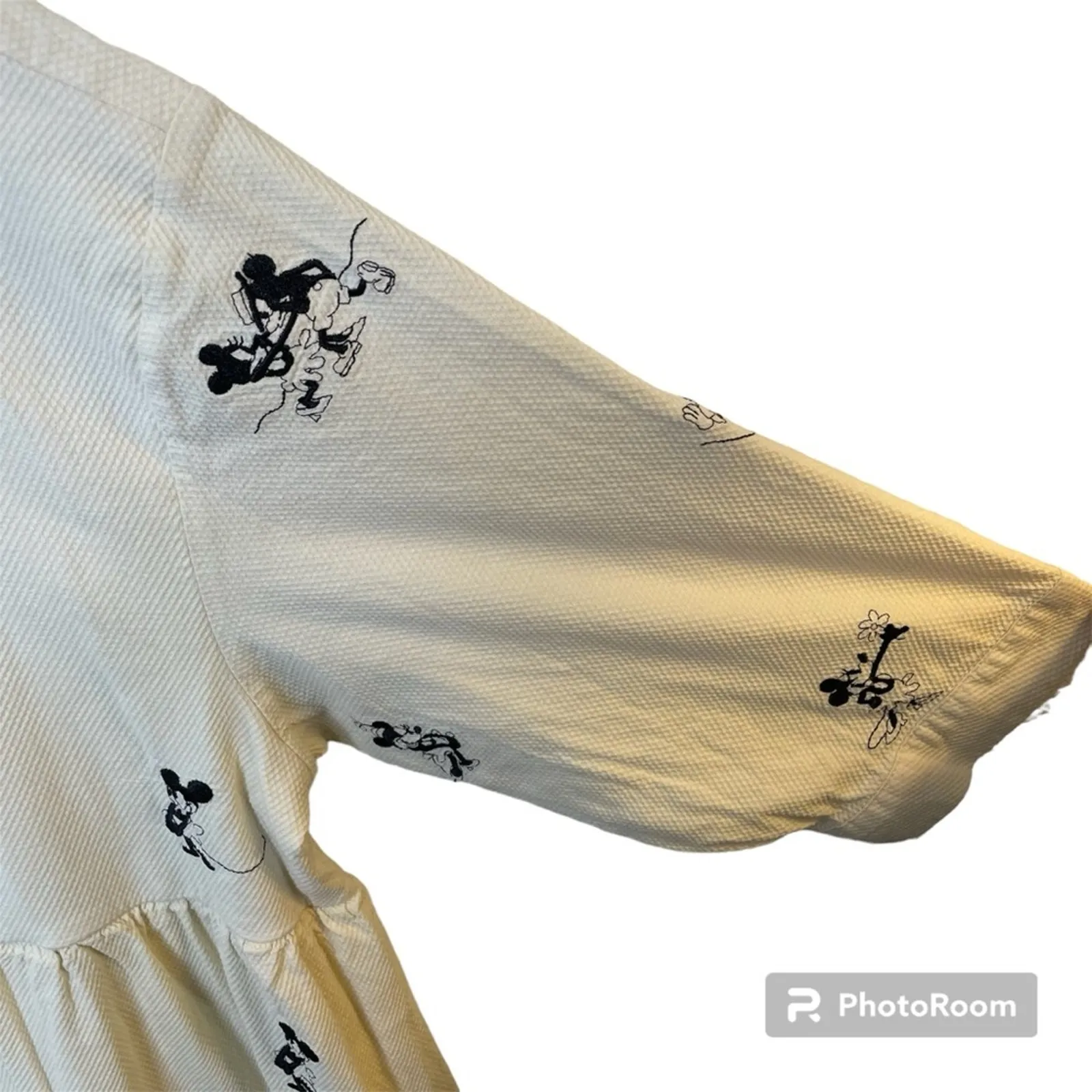 New Disney Parks Classic Mickey & Minnie Ivory Dress 3/4 Sleeve Vintage Style 2X - Image 5