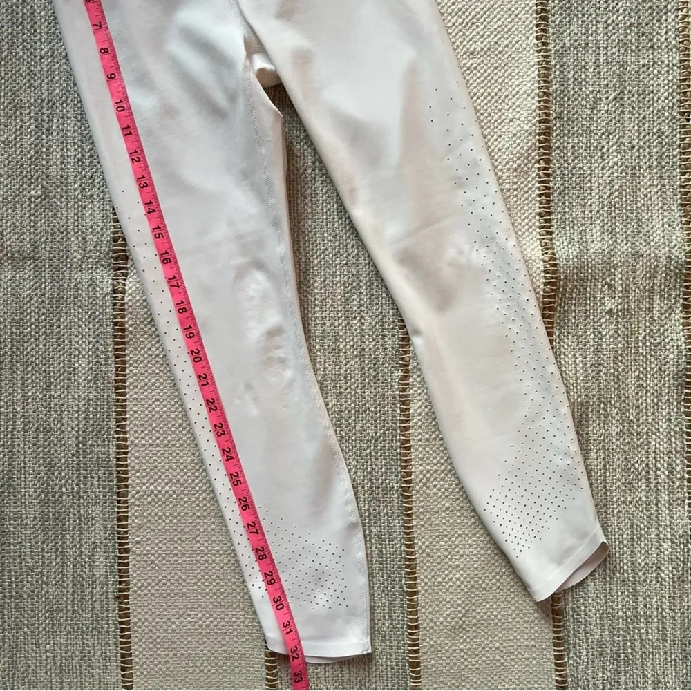 Athleta Fearless Tadasana Chakra White Laser-Cut Leggings Women’s Small - Image 2