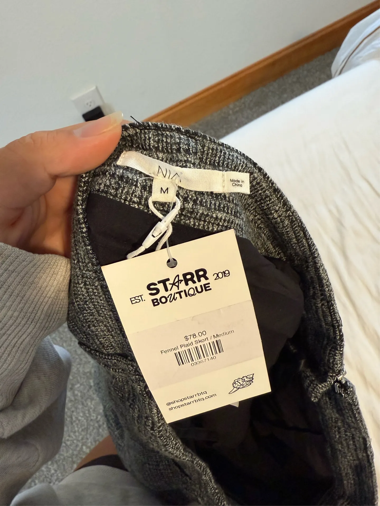 Grey mini skirt Gray Size M - Image 3