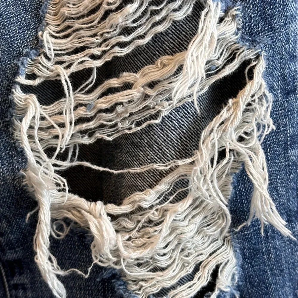 Pistola Presley Destroyed Distressed High Rise Relaxed Blue Jeans Size 25 - Image 6