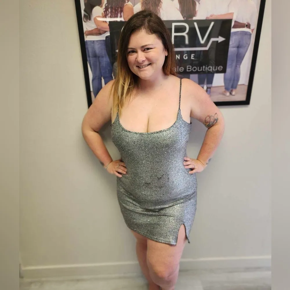 Lulus Silver Sequin Mini Dress - Image 4