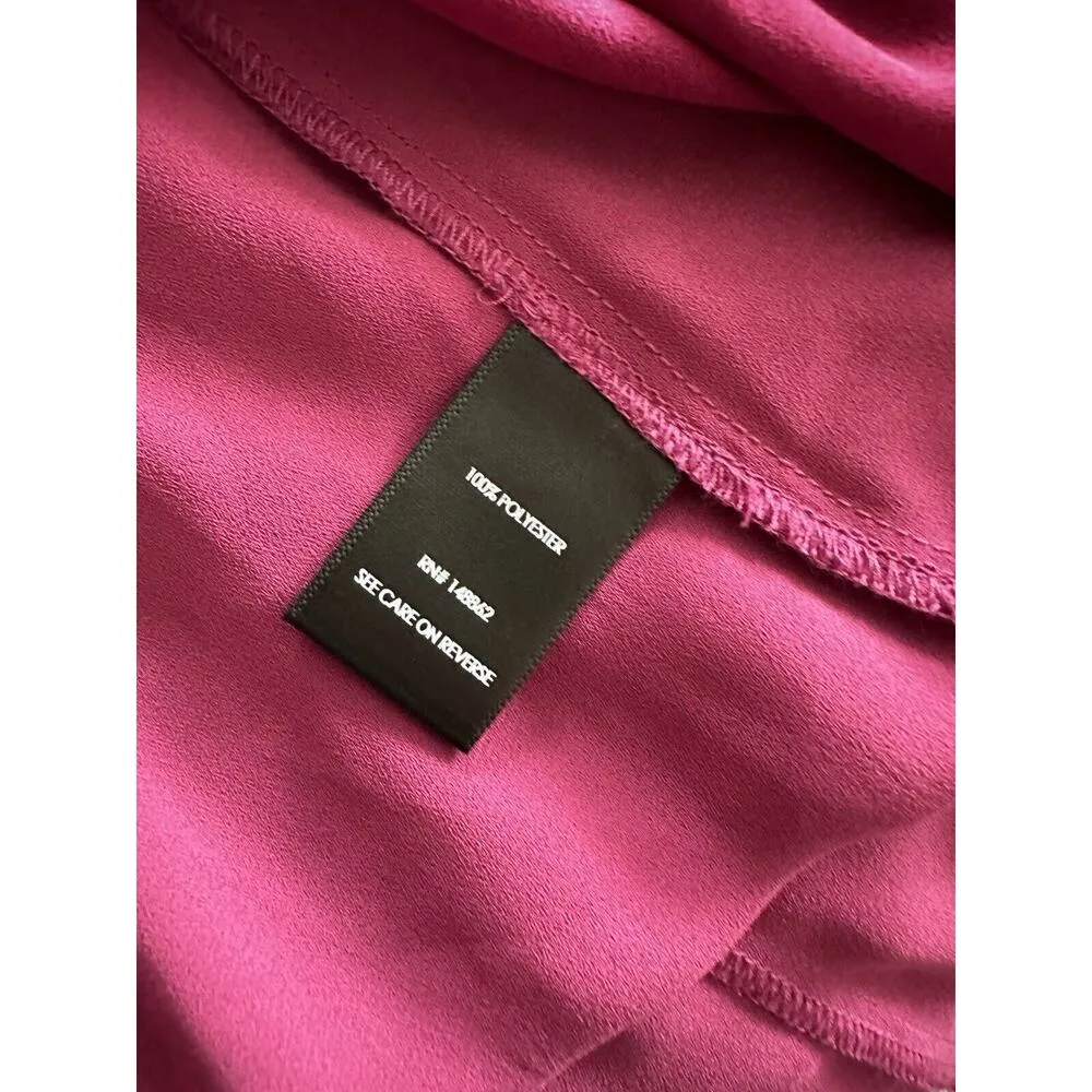 New Torrid Women's Plus Boysenberry Chiffon Drape Trench Duster 1 Missing Belt - Image 7