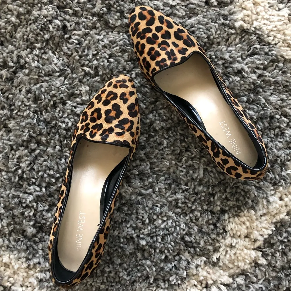 Nine West “Dancewitito” Leather Leopard Heels - Image 5