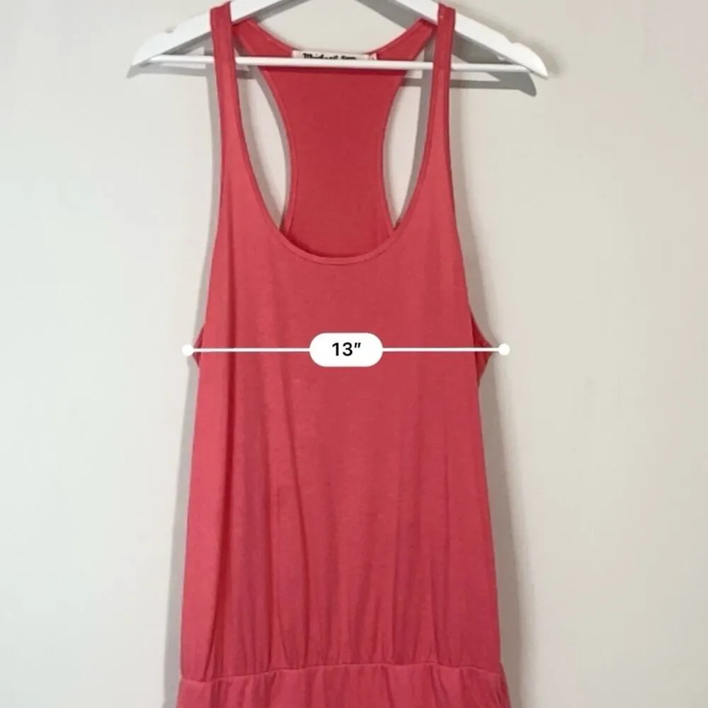 Michael Stars Women’s Casual Tank Racerback Midi Dress Pink Size Large FLAW - Image 8