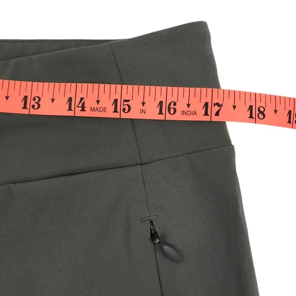 COLUMBIA Tidal PullOn Flex Shorts Women L Gray Stretch Zip Pocket Outdoor Travel - Image 11