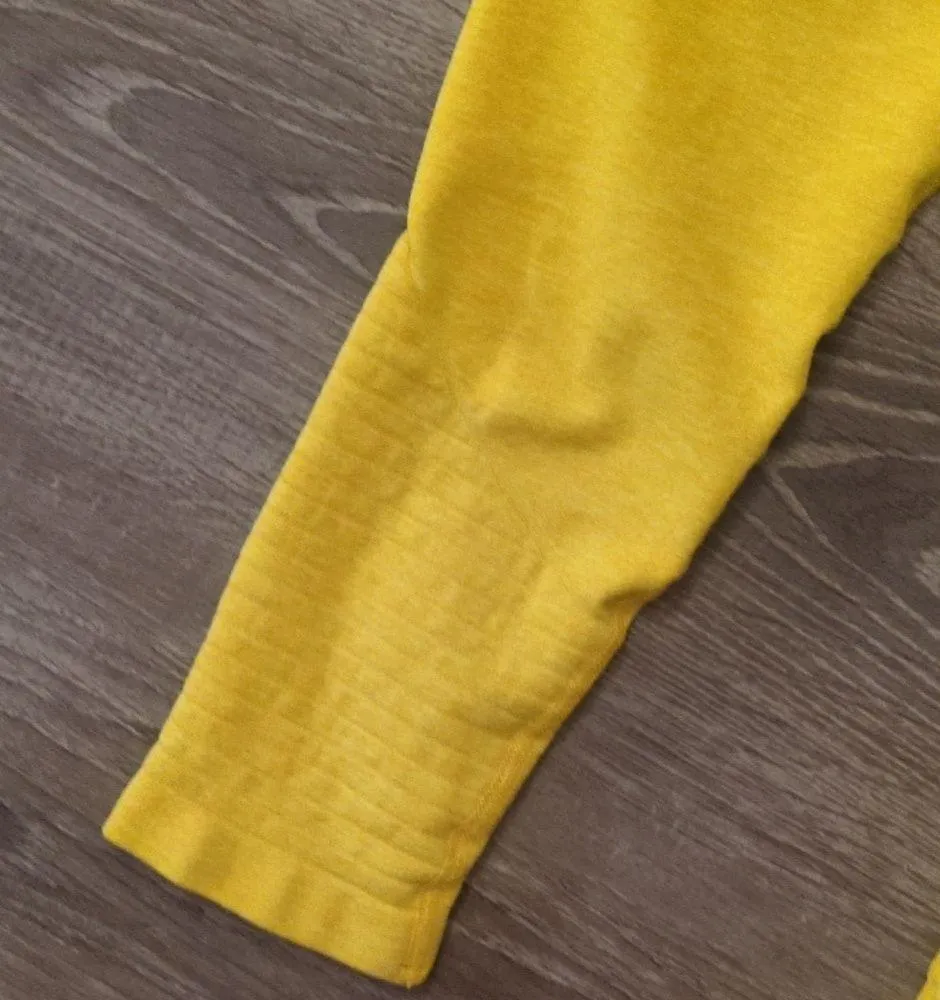 Alphalete Revival R6 Seamless Yellow Leggings Size Medium - Image 3