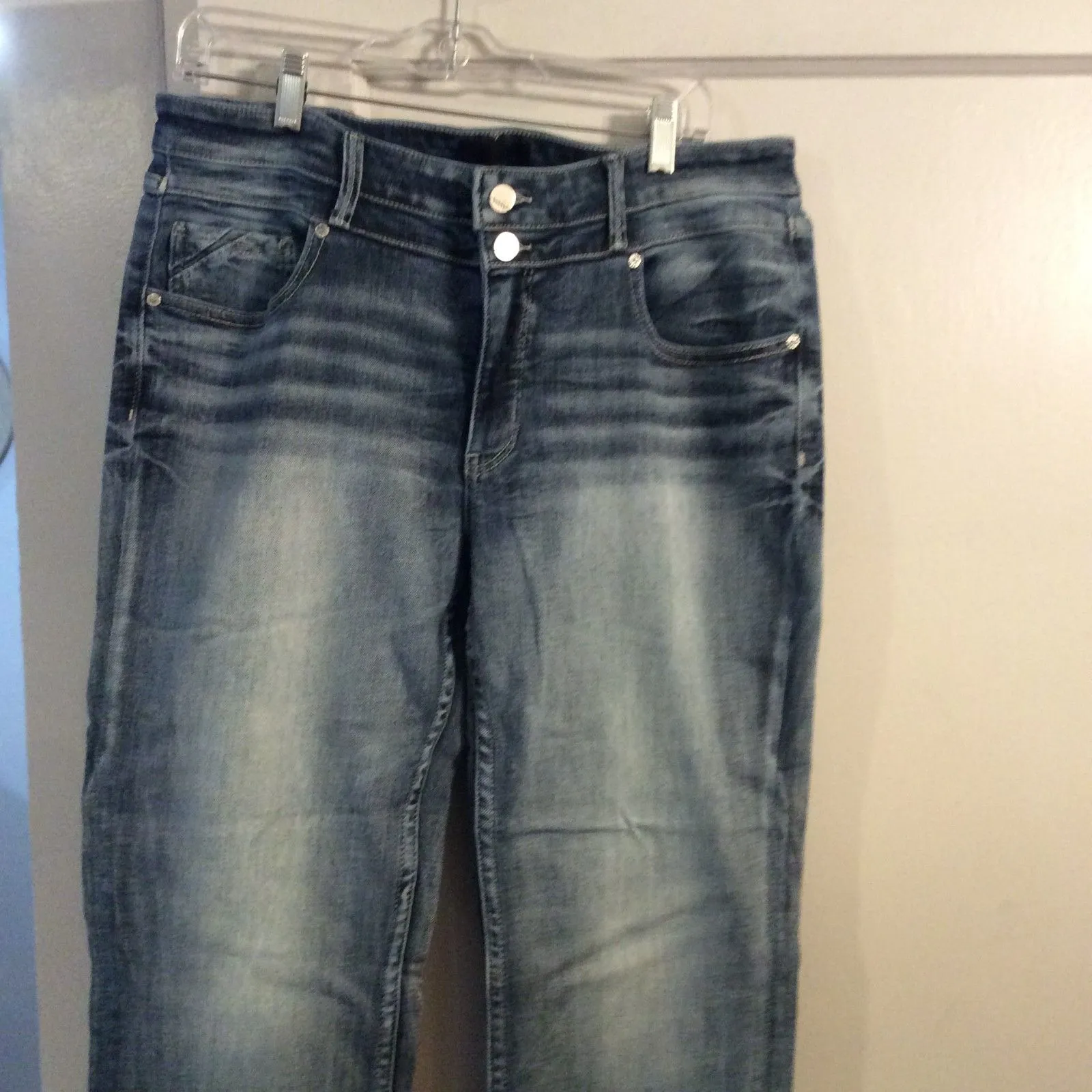 Bucket Black Fit No. 53 Womens Jeans 33x32 Boot Cut Double Button Blue Size 33 - Image 2