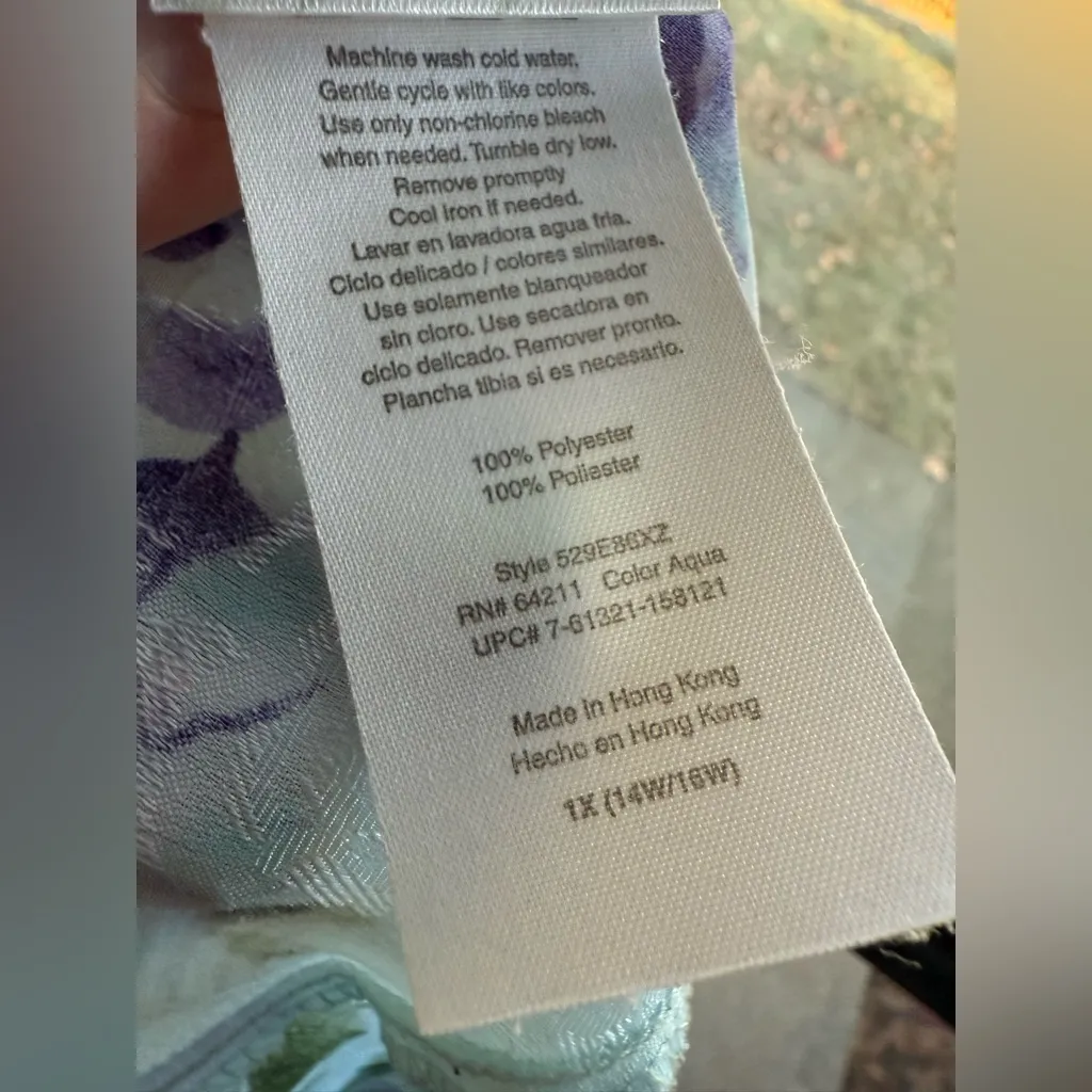 Vintage Y2K Secret Treasures sheer floral tank shorts set with robe, size large Blue - Image 15