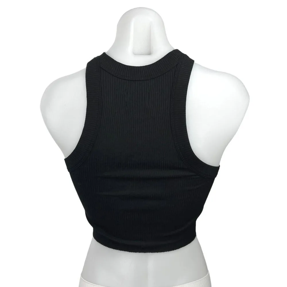 WSLY Black Pullover Sleeveless Crew Neck Stretch Activewear Sports Bra Top Sz XS - Image 2