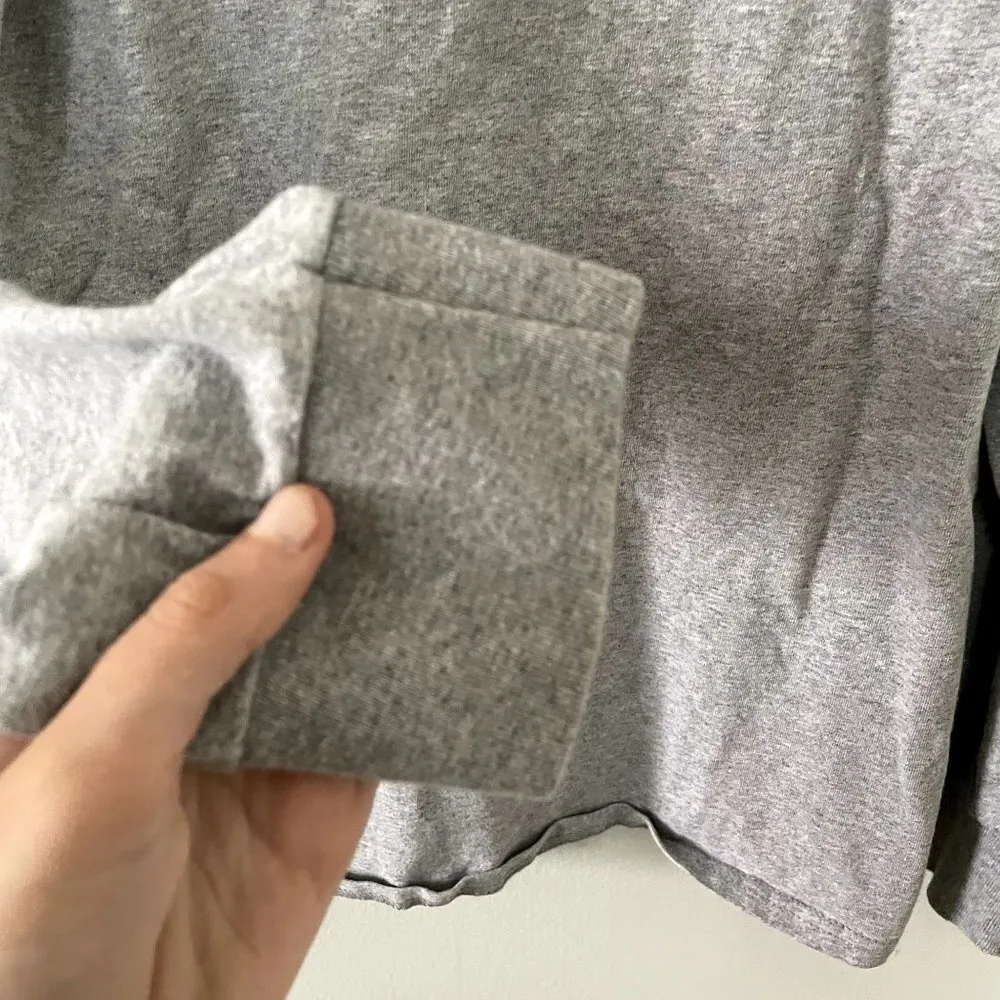 MBI big burger thursday medium cotton long sleeved gray shirt crewneck style - Image 4