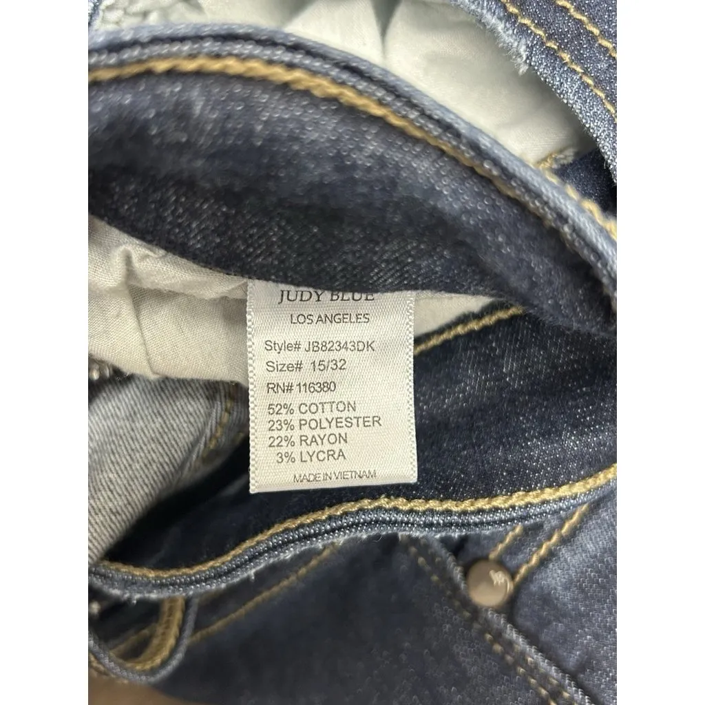 Judy Blue Women's Flare Jeans Size 15/32 Tall JB82343DK Dark Wash High Waist - Image 4