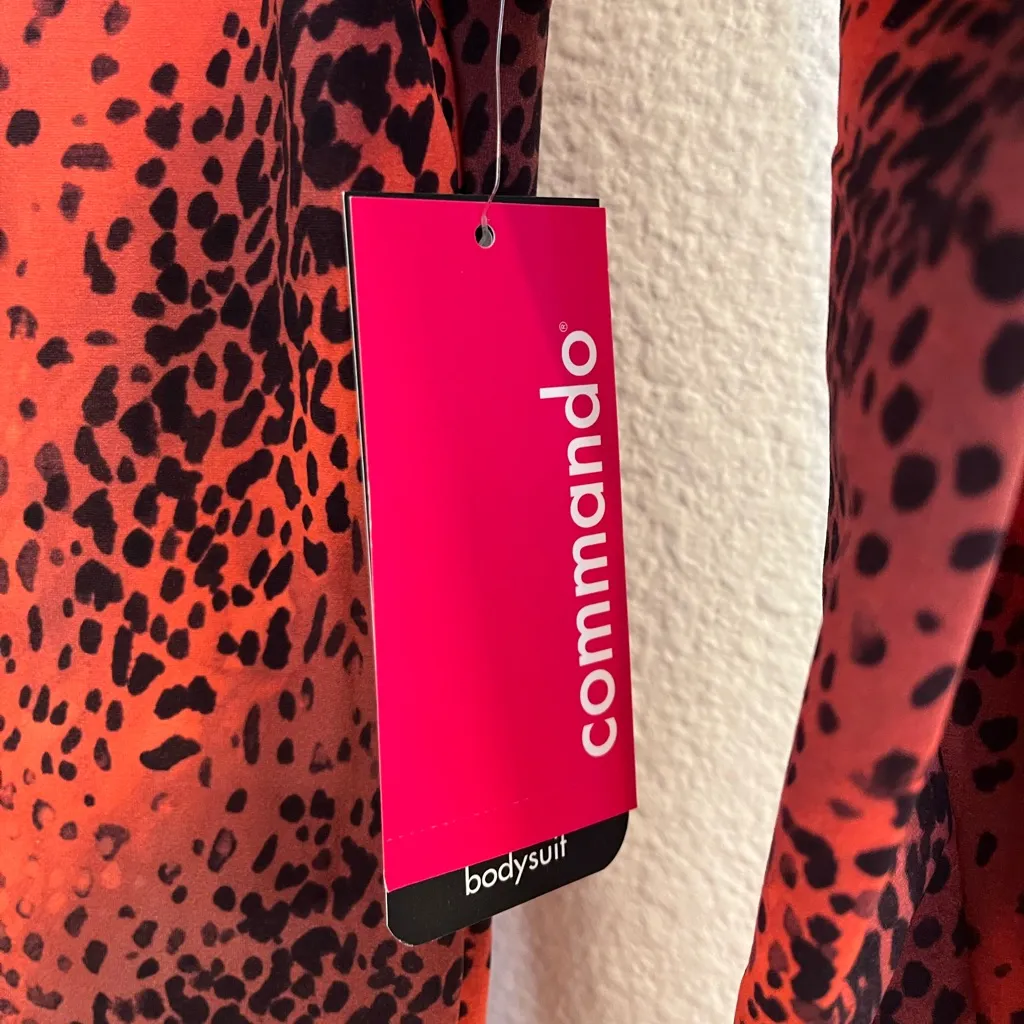 NWT Commando Animal Print Bodysuit Red clsc XS - Image 6