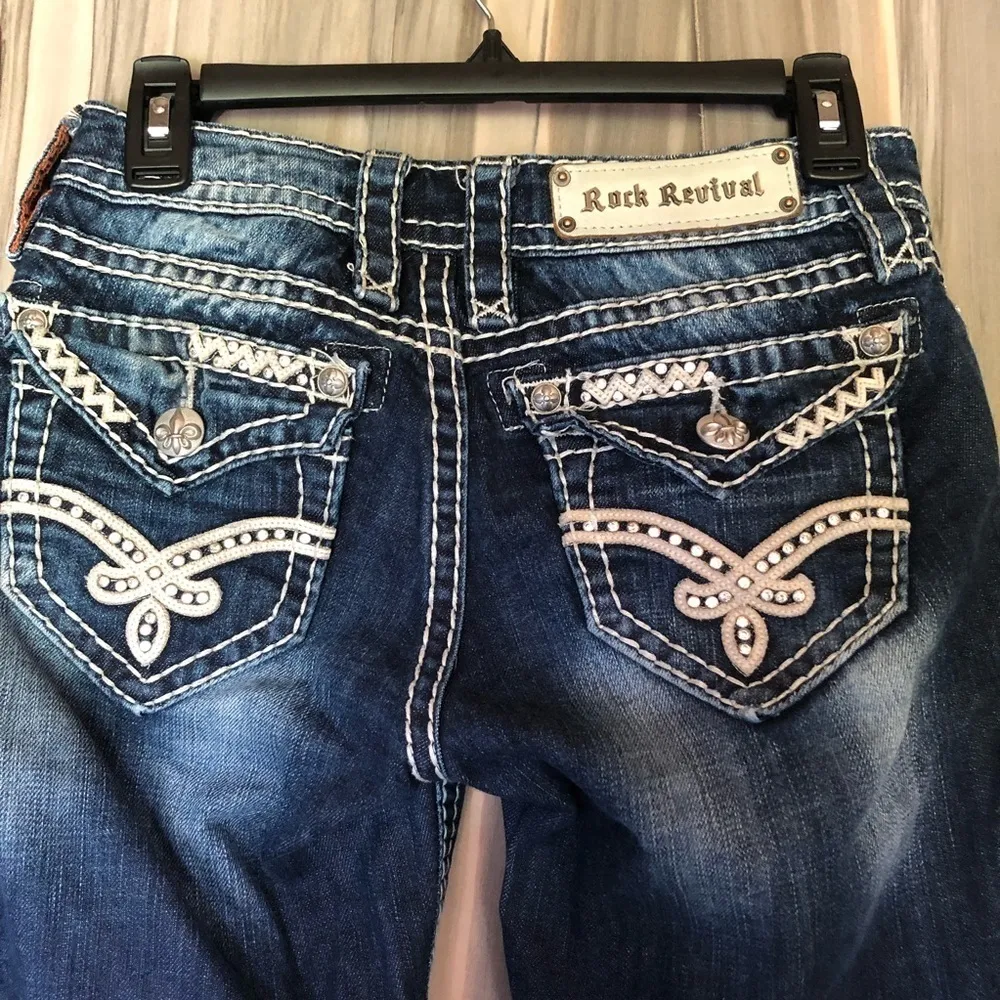 Rock Revival Elaina boot jeans size 25 dark bootcut jeans rock revival jeans​​​ - Image 11