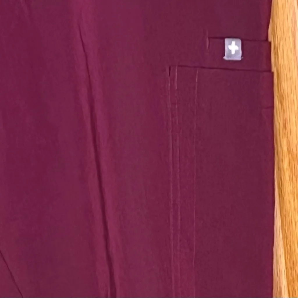 FIGS SCRUBS Burgundy High Waisted Yola Skinny Scrub‎ Pants Size XL Petite - Image 6