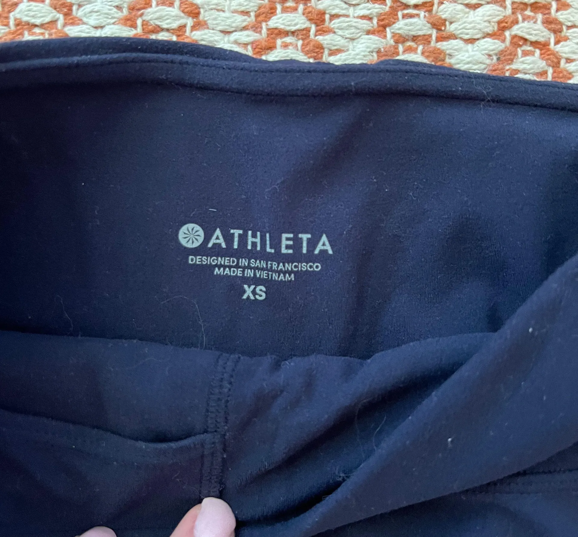 Navy Side Striped & Mesh Leggings - Image 4