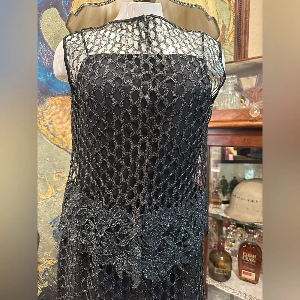 LEE Jordan Vintage Black Cocktail Dress with Bolero Size XS - Image 2