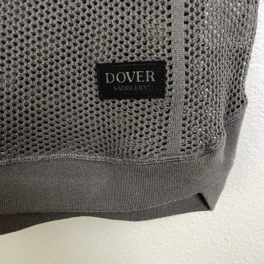 Dover Saddlery Mesh Sweater Hoodie Gray Medium Womens Pullover Equestrian NWT - Image 5