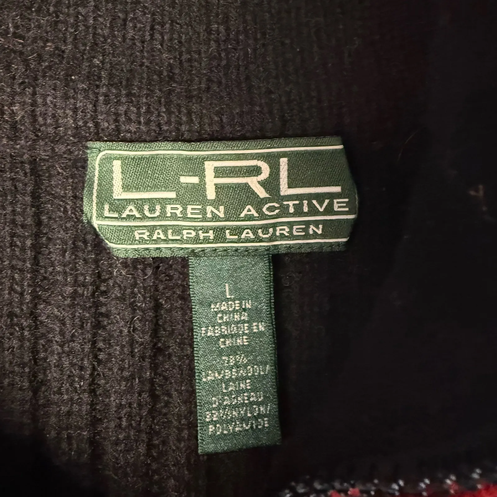 Lauren Ralph Lauren Fair Isle Knit‎ Vest Full Zip Women Size L Red Black White - Image 3