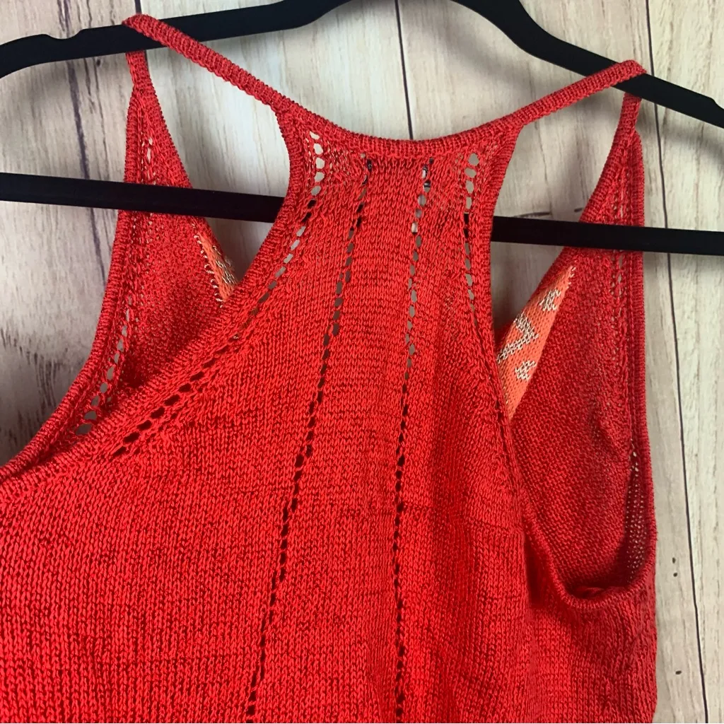 Lucky Brand Red Sleeveless Woven Tank Top with V-Neck‎ - Image 7