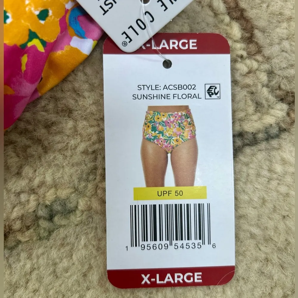 NWT Anne Cole LTD Edition Floral V wire Bikini Top Convertible High Waist Swim - Image 8