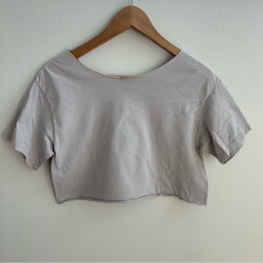 Vans Gray Off the Shoulder Crop Top - Image 7