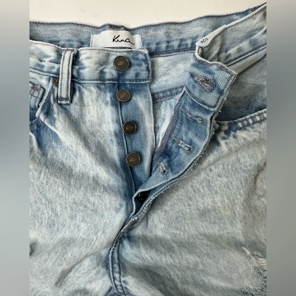 Kancan Women Jeans‎ Size 24 Acid Blue Distressed High Rise 90s Boyfriend Denim - Image 8