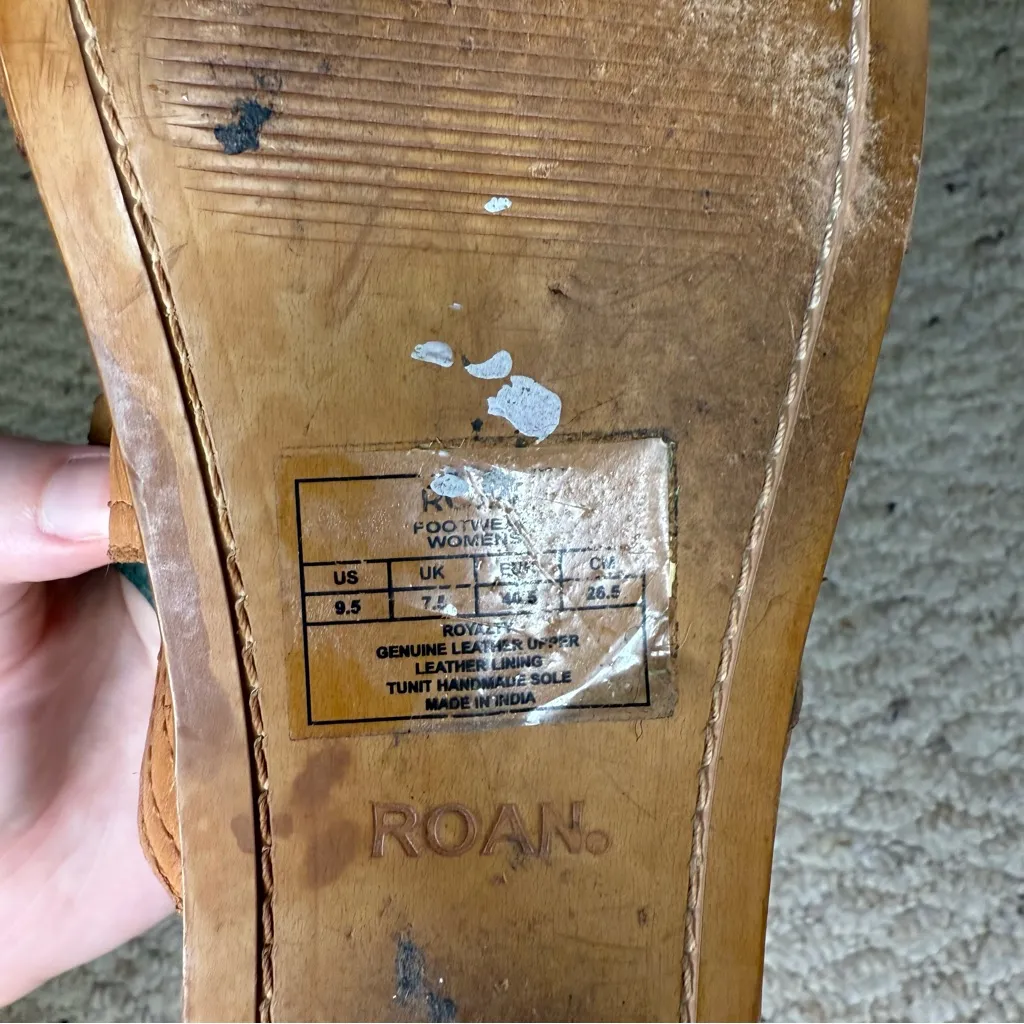 Roan by Bed Stu Royalty Leather Gladiator Sandals in Pecan Brown Women’s Sz 9.5 - Image 9