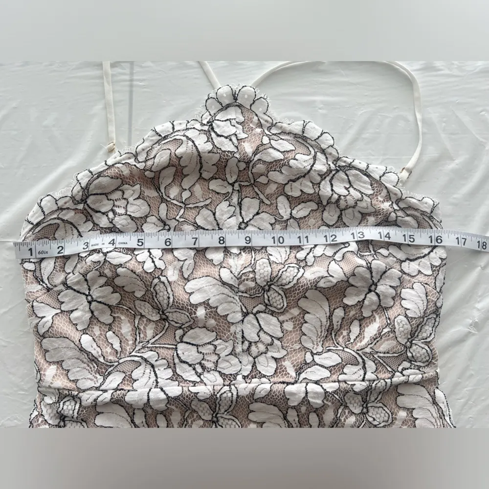 Lulu's White Tan Halter Bodycon Mini Dress - Image 7