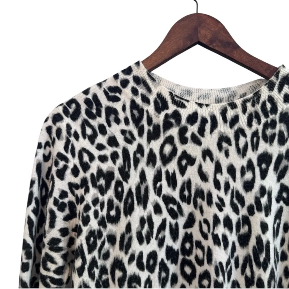 Kim Rogers Black and White Super Soft and Cozy Animal Print Sweater - Image 5