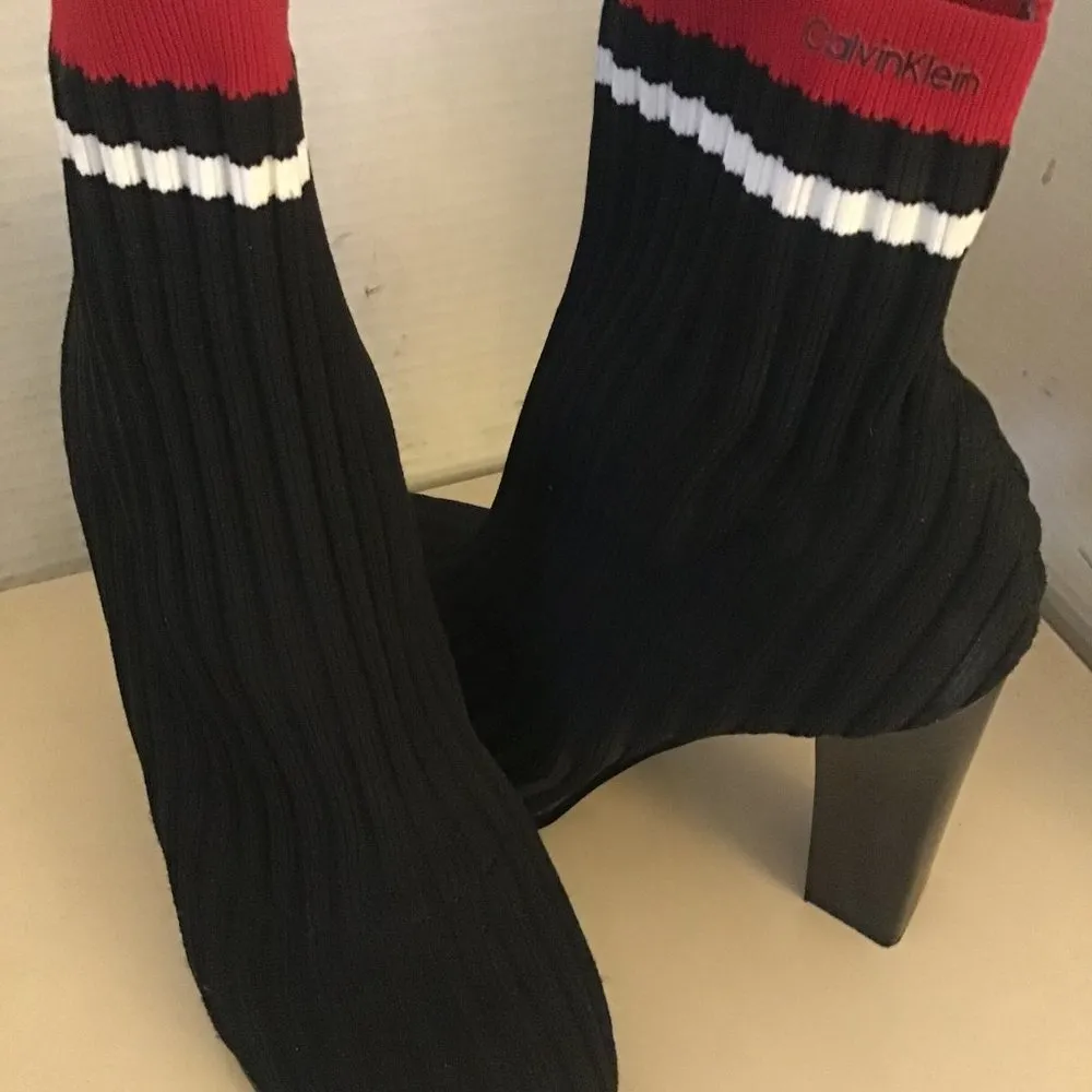 women black knit rib Antonette heel boots US 9.5 - Image 2