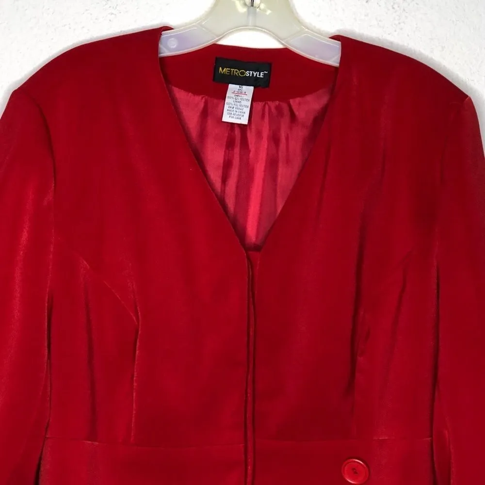 Vintage MetroStyle‎ Skirt Set Red Size 16 - Image 11