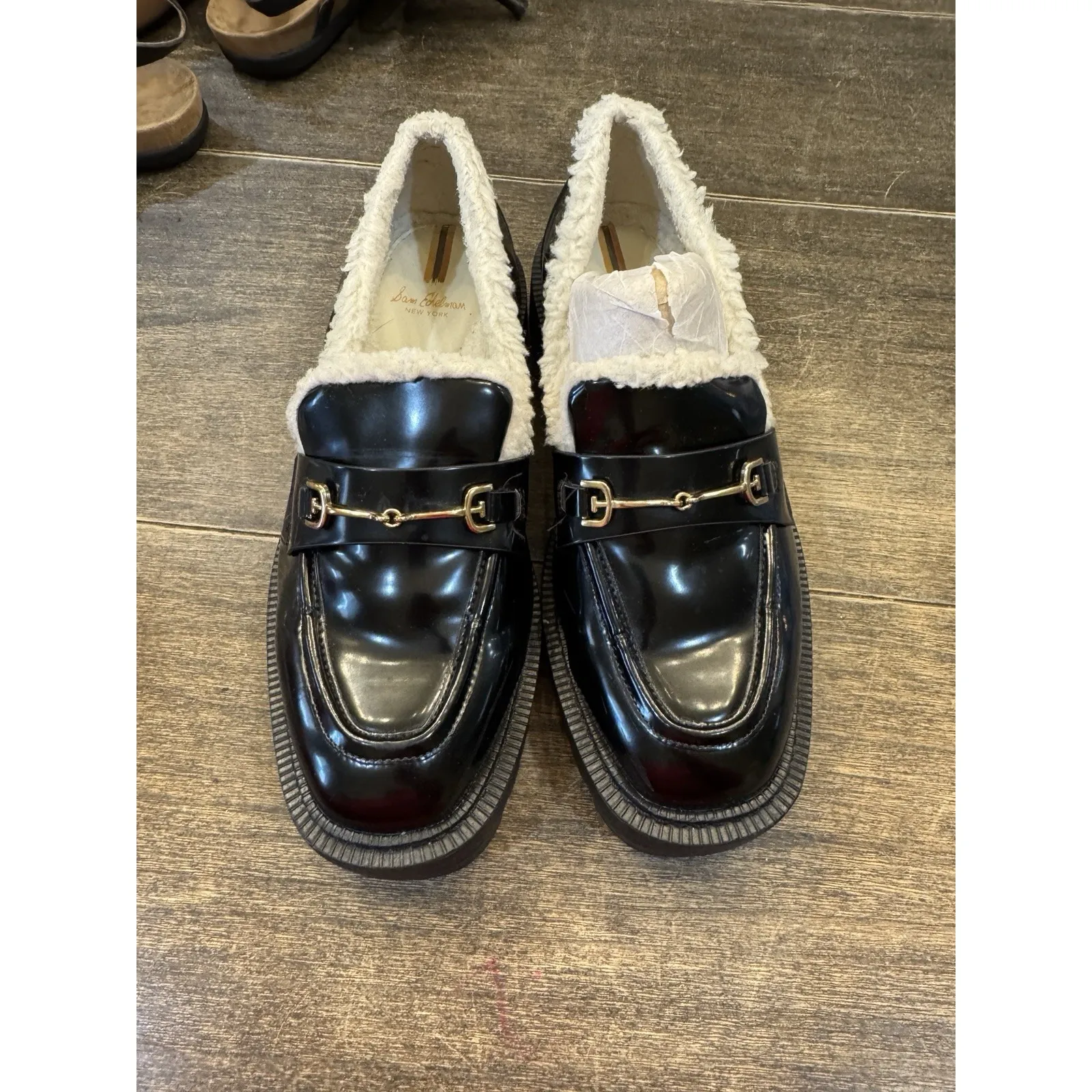 Steve Madden Lando F chunky black loafer 7.5 Slip-on Gothic‎ Funk Y2K - Image 6