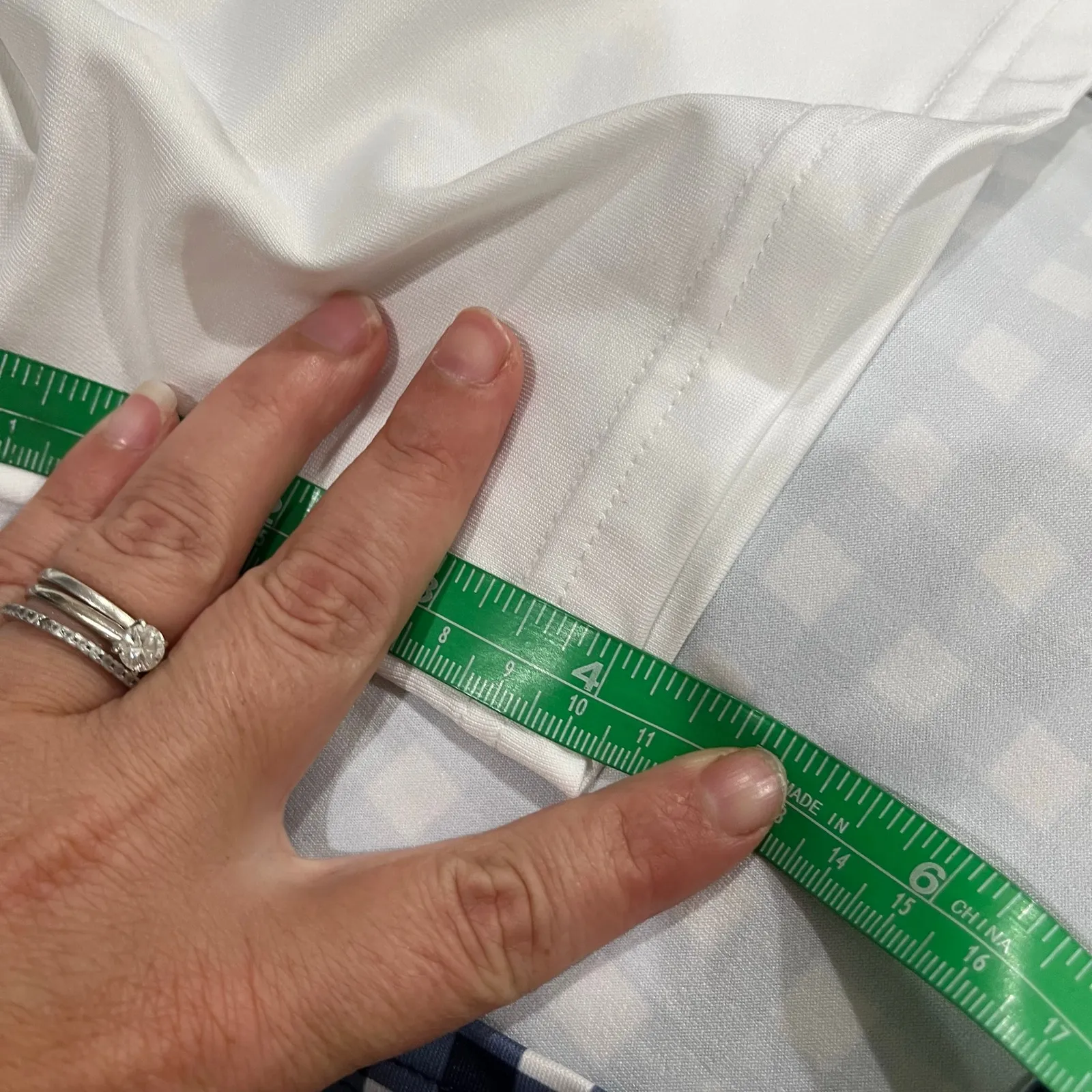 J. Crew Factory Blue & White Gingham Check Active Skort Dress Size Large - Image 9