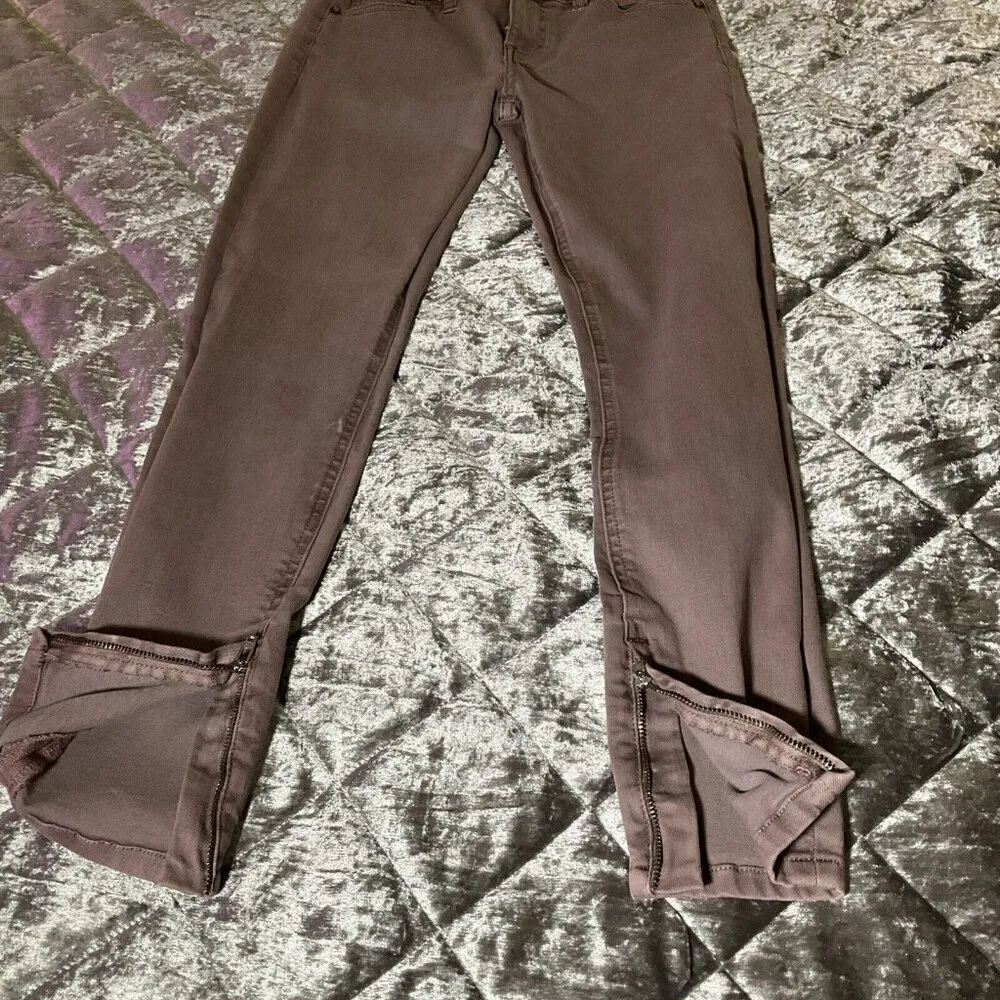 PISTOLA NWOT Purple Ankle Zip Denim Stretch Jeans Size 27 - Image 6