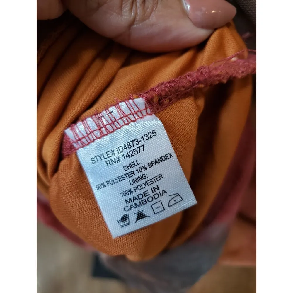 IRIS Bodycon Dress Women M Multicolor Long Sleeve Ruched Mesh Stretch Sexy - Image 8