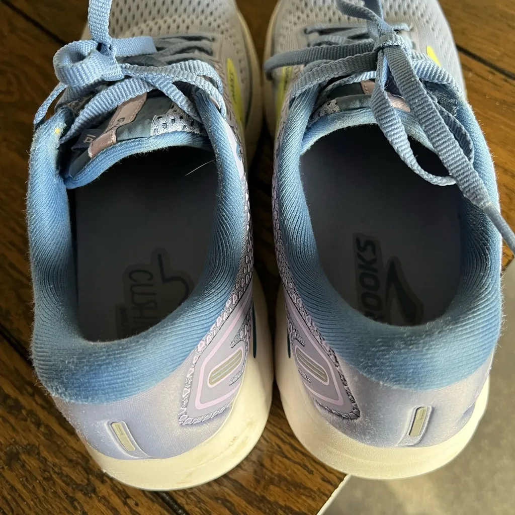 Brooks Ghost 14 Running Shoes Purple Impression/Dutch/Lime US Women 8.5 - Image 9