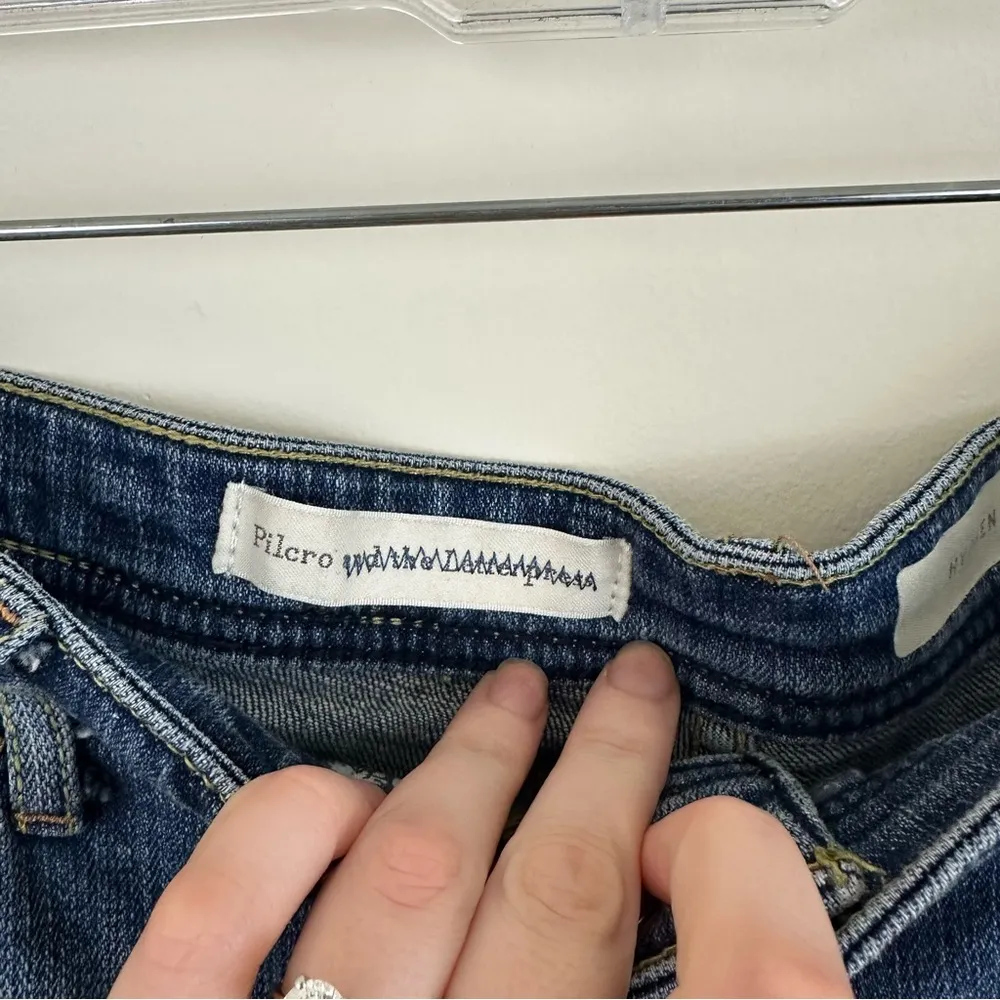 Pilcro for Anthropologie | Blue Denim Cut Off Jean Shorts Size 27 Women's - Image 4