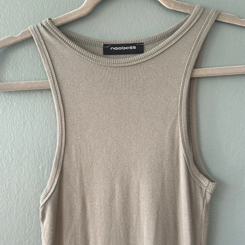 Blue/Gray Women's Summer Sleeveless Boat Neck Mini Dress Slim Fit Medium - Image 2