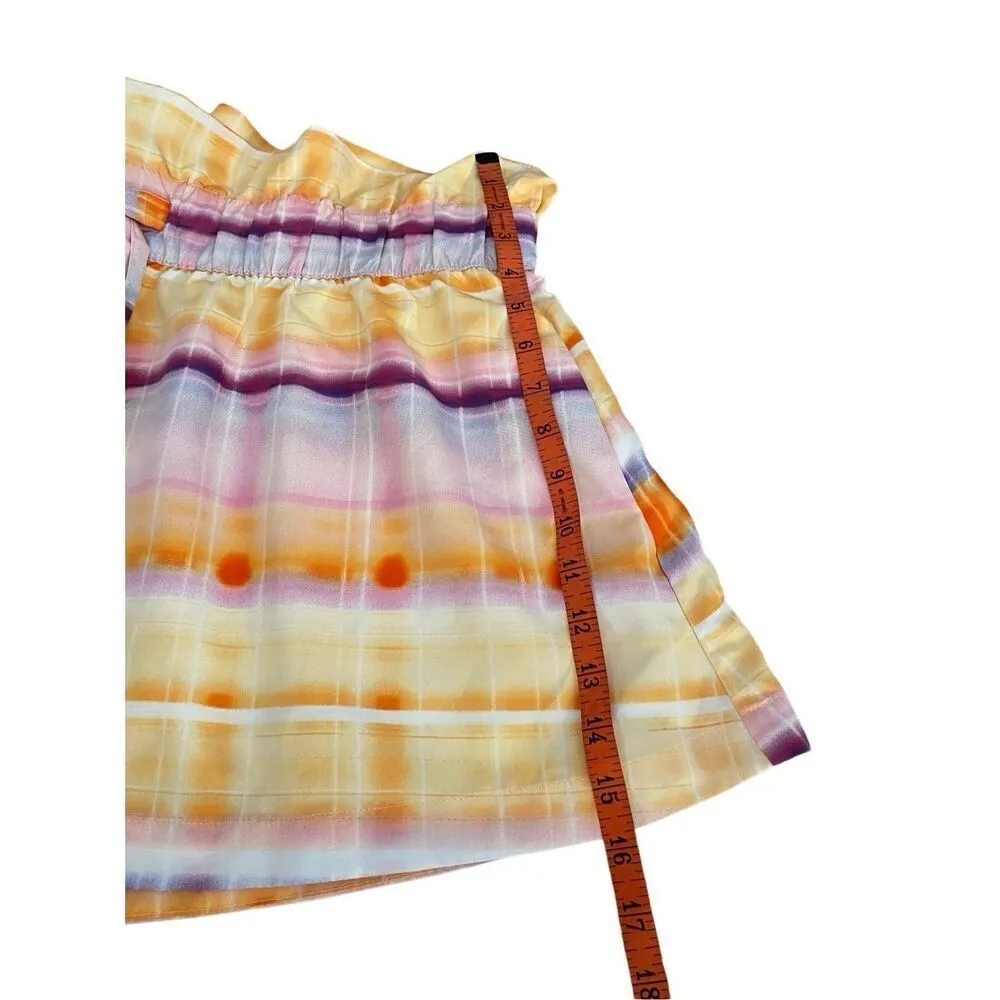 Future Collective Ruffle Trim Flowy Shorts Sz XL Coastal Beach Everyday Formal Orange - Image 9