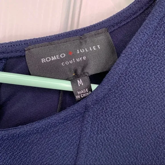 NWT Romeo &‎ Juliet Couture long sleeve navy dress - Image 3