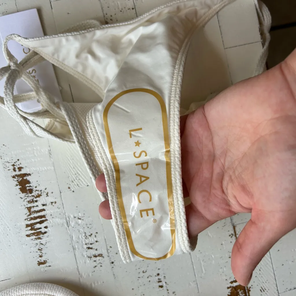 NWT- Lspace sunrise shell bikini top with pearl accents and Lucia bikini bottom - Image 8