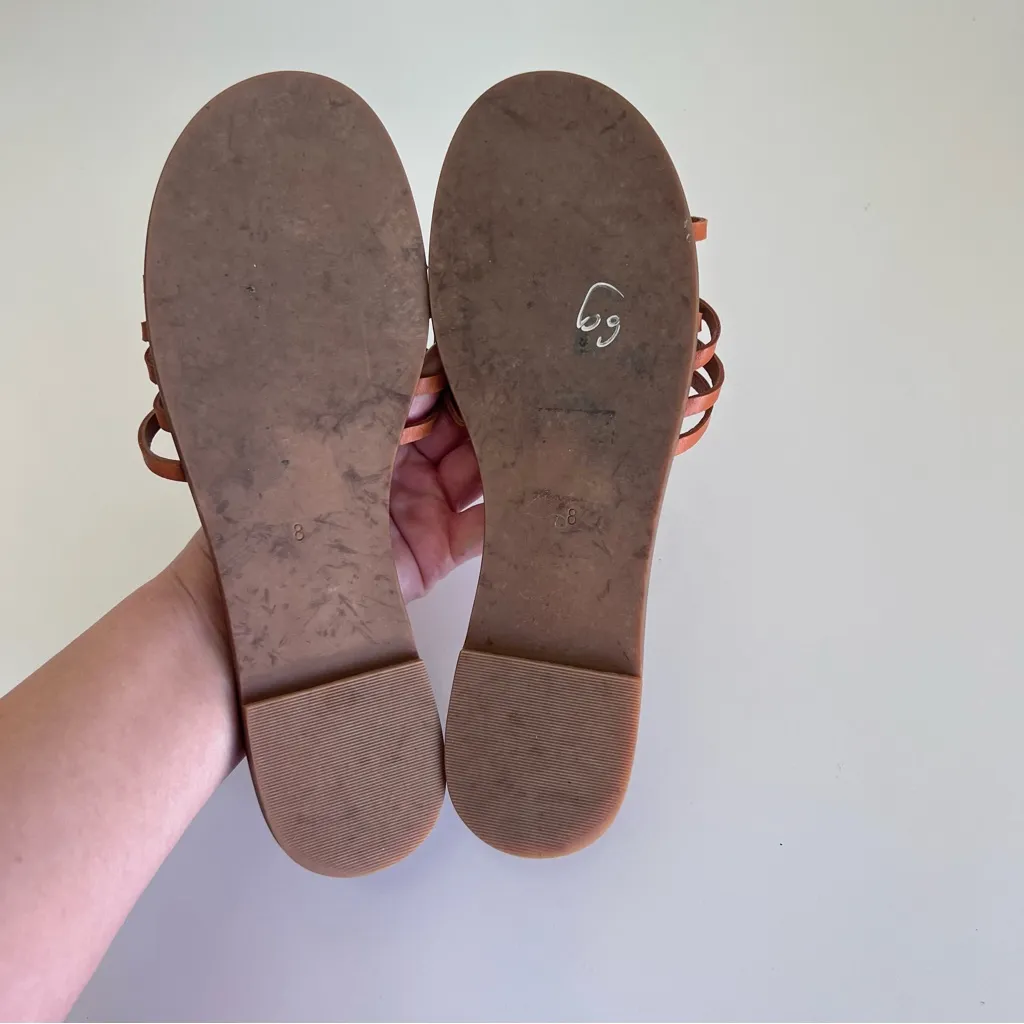 Madewell Women’s The Tracie Crisscross Slide Sandal Burnished Caramel - Image 7