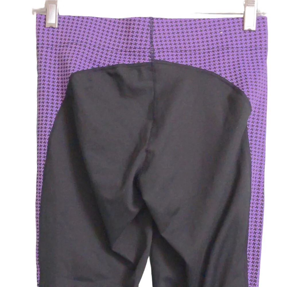 Kerrits Womens Leggings Breeches Purple Black Horseback Riding Printed Patch M - Image 5