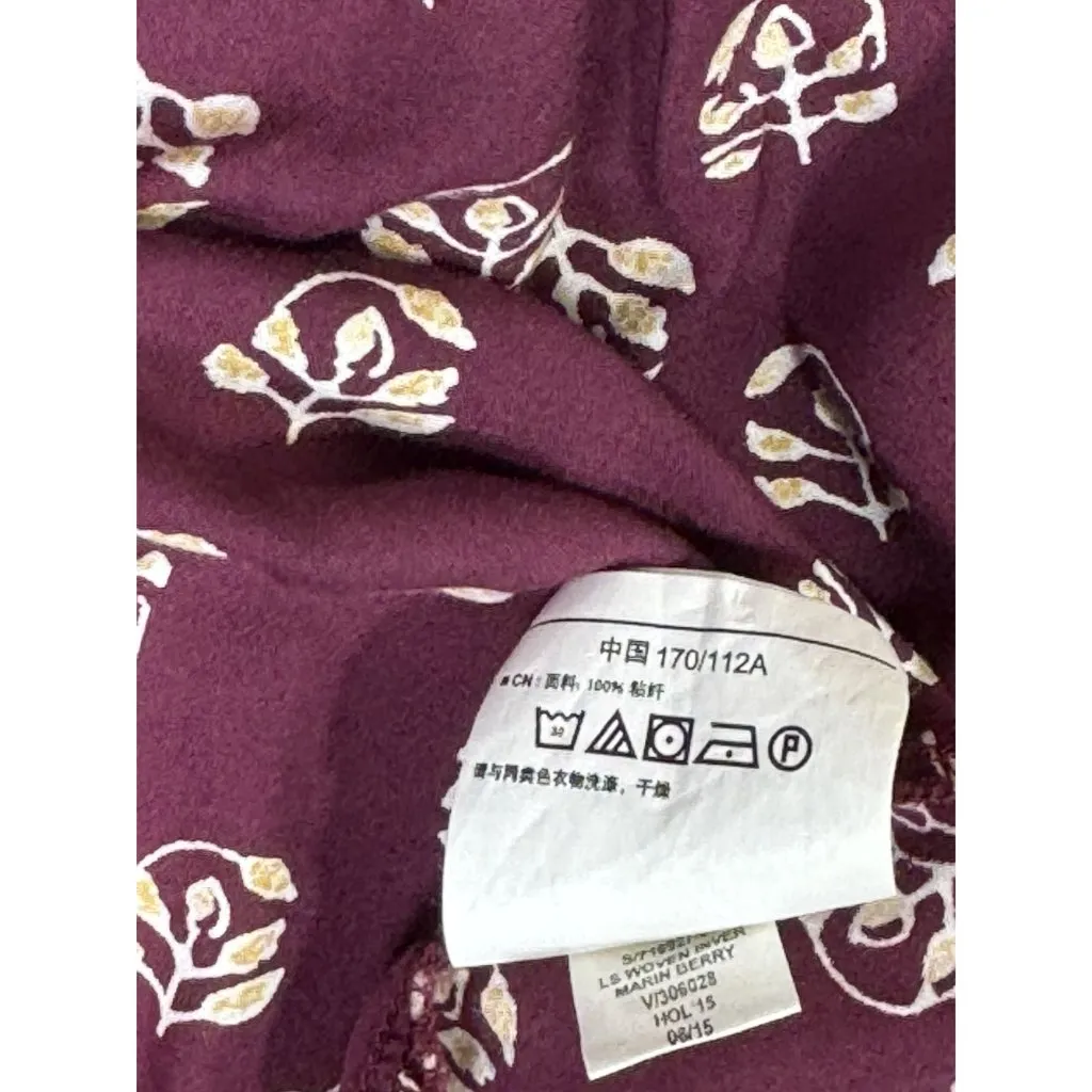 Old Navy Womens Size XL Purple Floral Long Sleeve Tunic Top 100% Rayon - Image 8