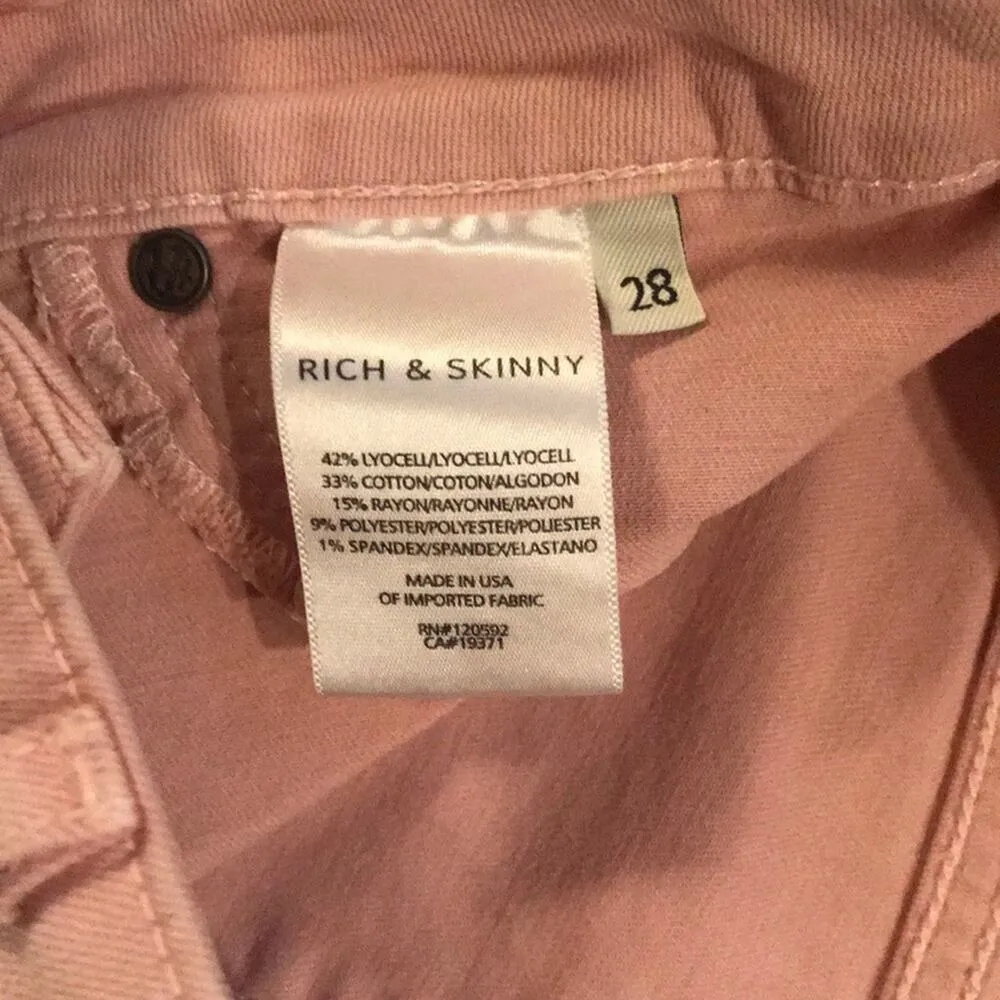 Rich & Skinny blush pink skinny jeans size 28 - Image 5