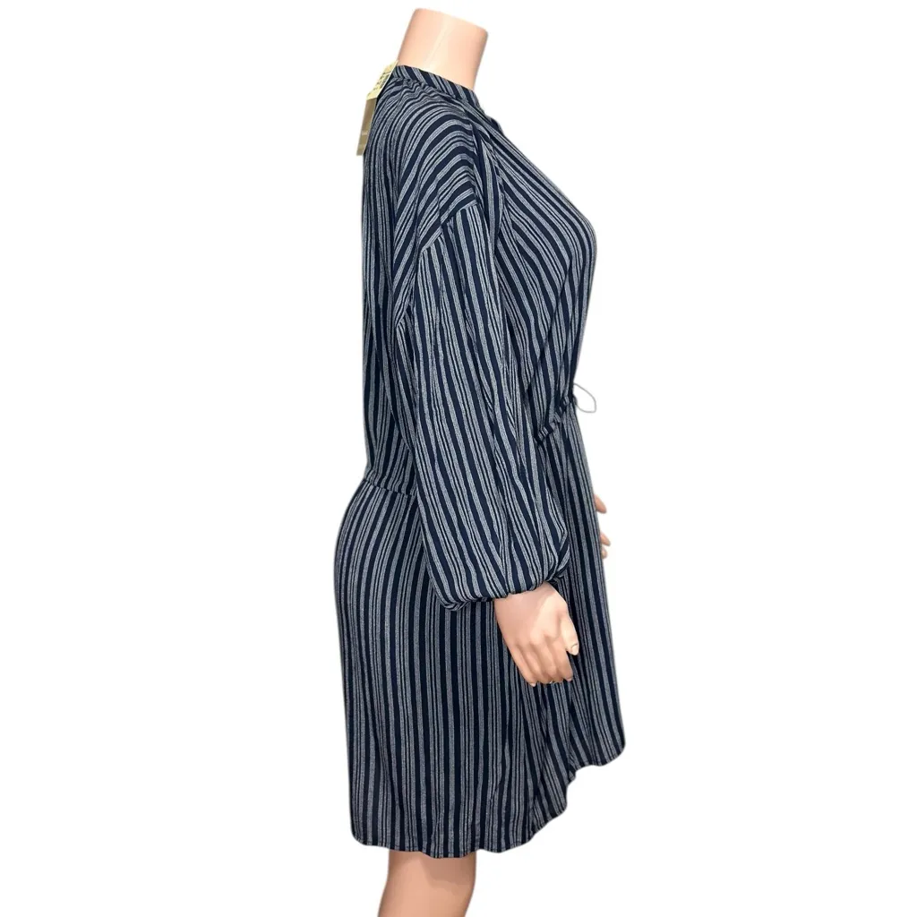 CHRISTY DAWN x MADEWELL Bonnie Mini Dress, Indigo Blue Stripes, Medium - Image 9