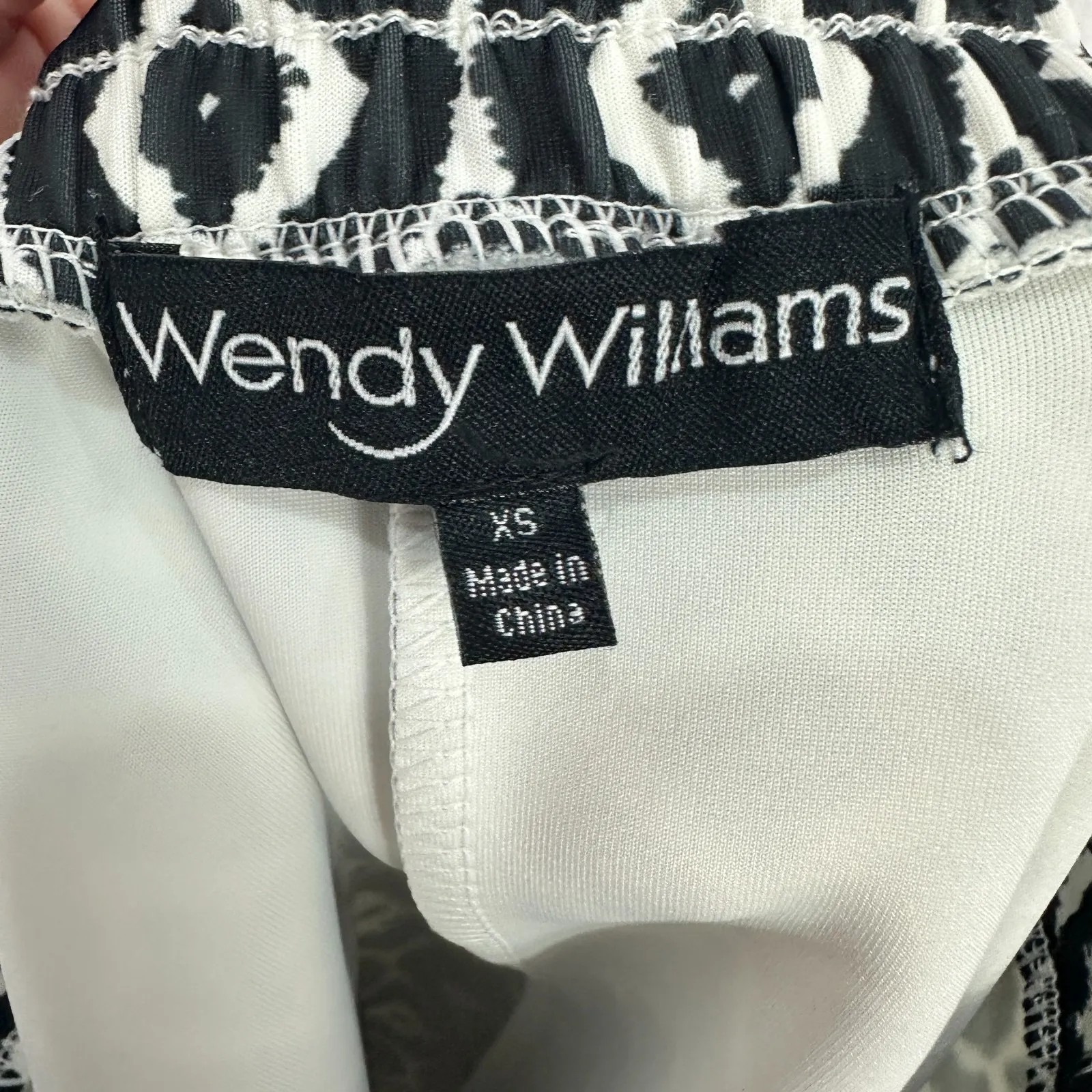 Wendy Williams Skirt XS Black White Geometric Bodycon Pencil Mod Retro Preppy - Image 2