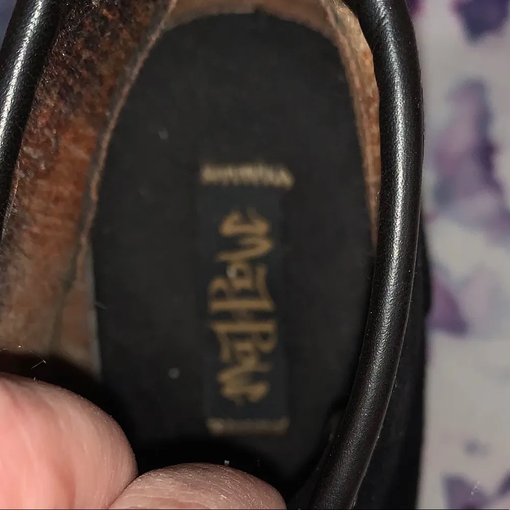 🇺🇸 Mad Love Black Suede Lace Up Wedge Booties - Image 7